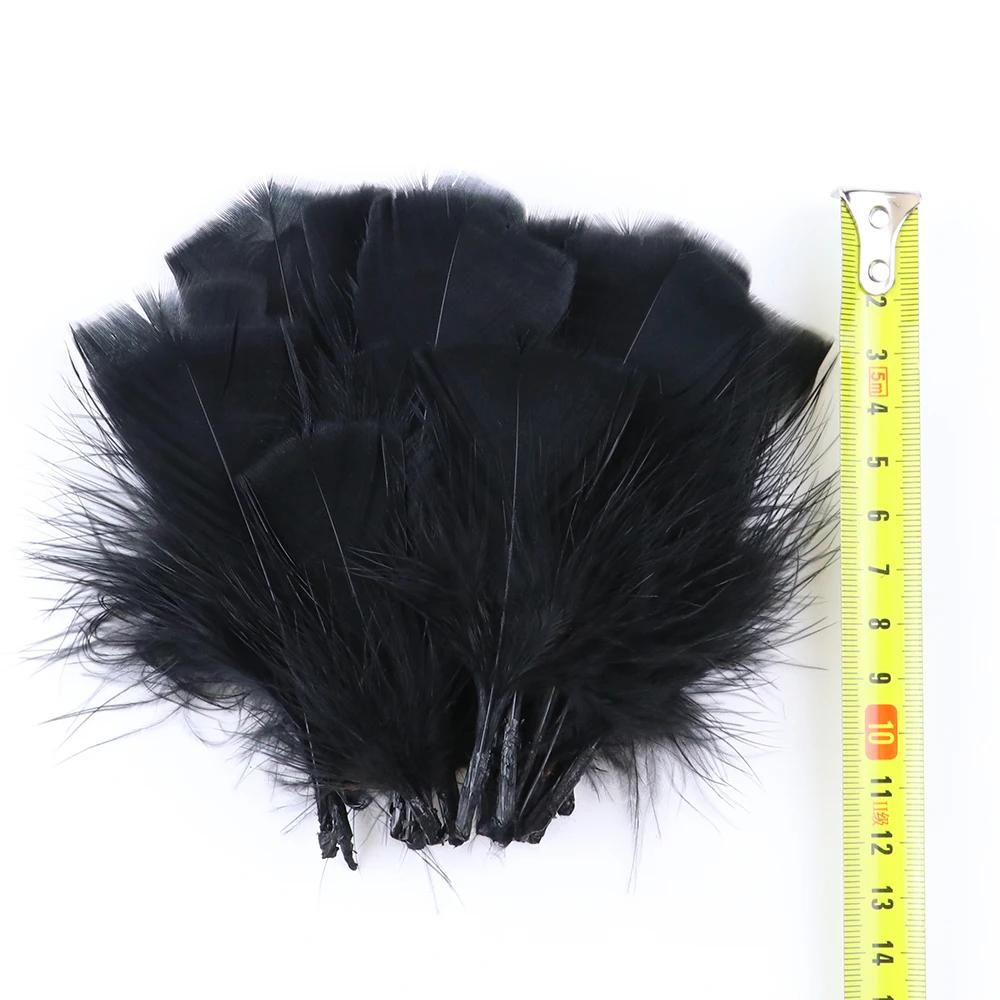 50Pcs Natural Black Goose Ostrich Feathers For Jewelry Earrings Making Diy Dream Catcher Decoration Crafts Plume Accessories