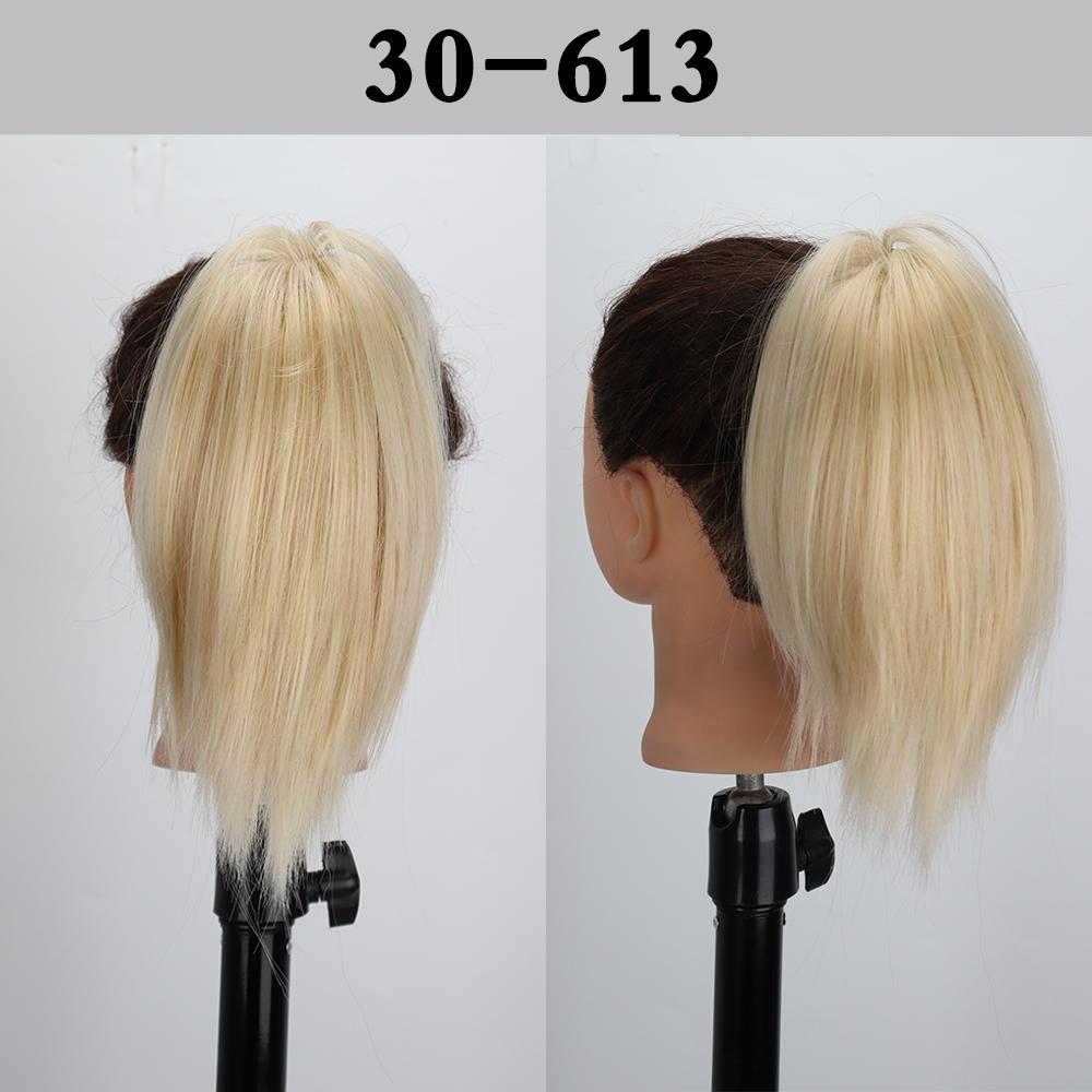 LISI HAIR Synthetic Claw Clip In Ponytail Extension Short Straight Hair Natural Looking For Elegant Women Daily Cosplay Use