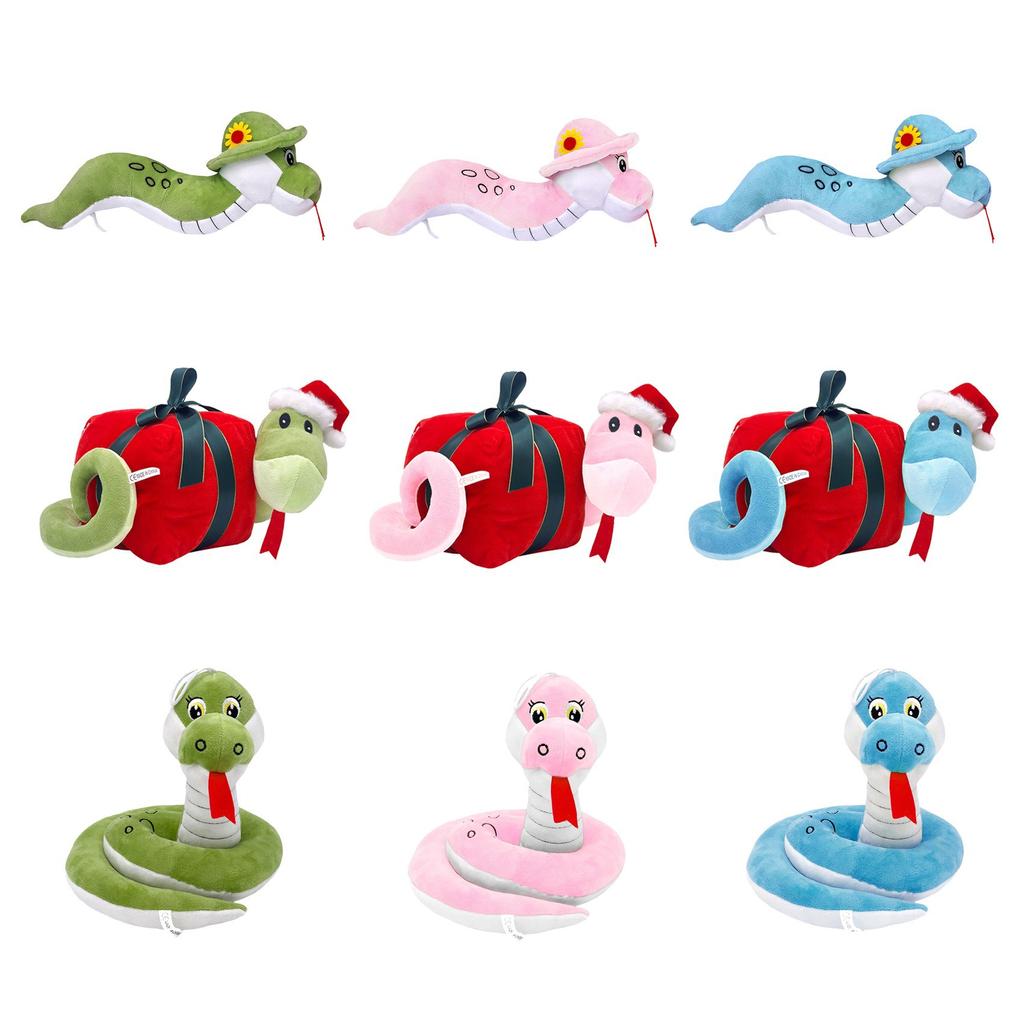 Snake Christmas Zodiac Doll Plush Toy Stuffed Animal Pp Cotton Gift Festive