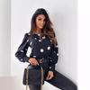 2023 Women's Autumn Polka Dot Long Sleeve Round Neck Blouse