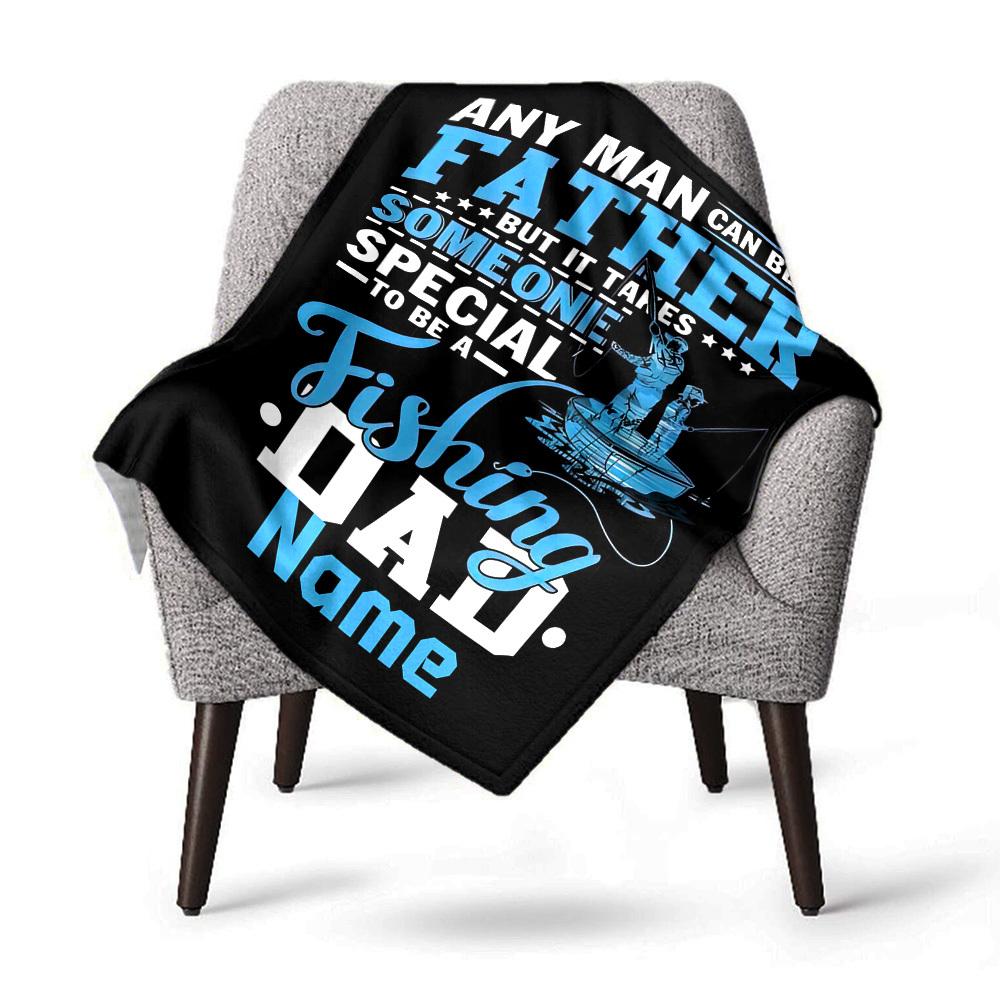 Fishing Dad Home Customize Your Name Blankets Comfortable Soft Lightweight Allseason Multipurpose Blanket For Picnics Sofas Offices Beds Living Rooms
