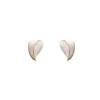 Enamel Heart White Yellow Color Stud Earrings For Women Girl Wedding Jewelry Lady Temperament Earrings