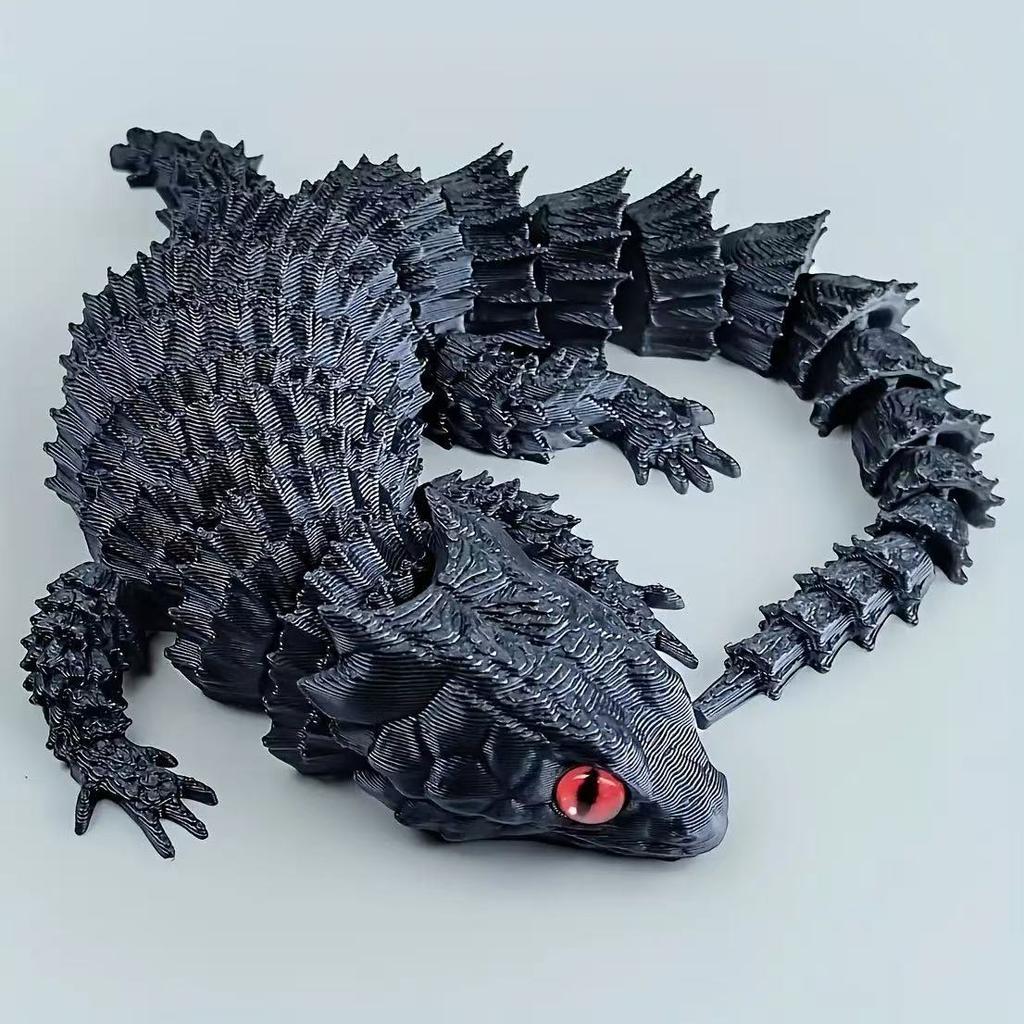 3D Printed Crocodile Articular Movable Funny Gifts Rotatable Office Home Desktop Decorations Crafts Decor 3D Printing Toy