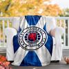 1pc Glasgow Rangers Theme Blanket - Digital Print, Polyester, Cozy for All Seasons, Perfect for Outdoor, and Travel