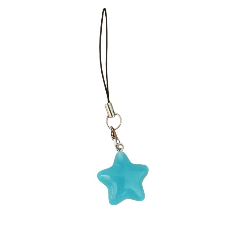 Glow-In-The-Dark Five-Pointed Star Mobile Phone Lanyard, Fashionable Five-Pointed Star Mobile Phone Chain, Fashionable Backpack Pendant