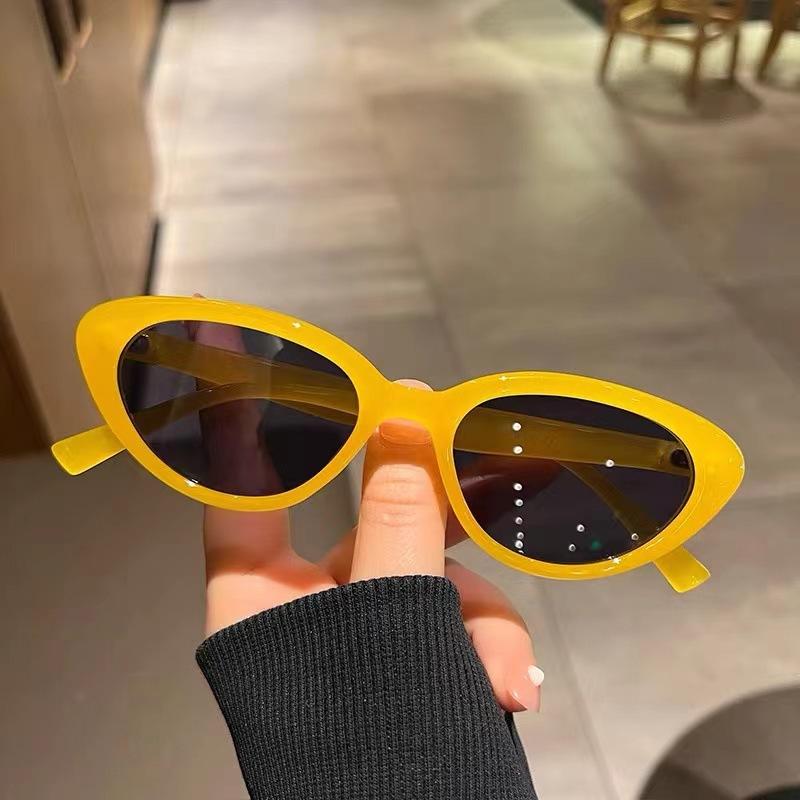 Fashion Sunglasses Unique Oval Sun Glasses Women Goggle Shades Mirror Colorful Y2K Vintage Korean Fashion Trend Jewelry