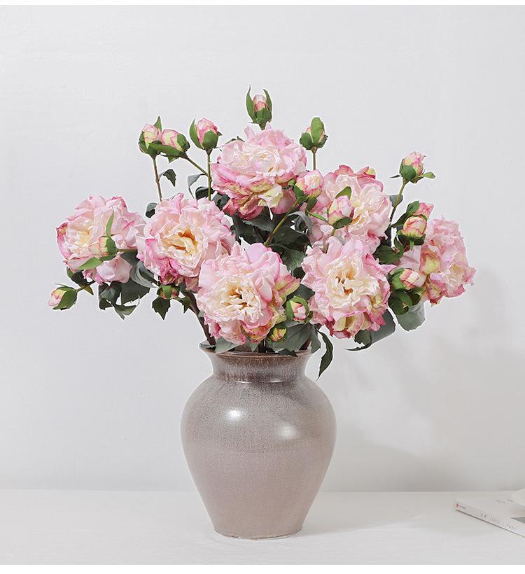Luxury Silk Peony Flower Decor for Living Room Table