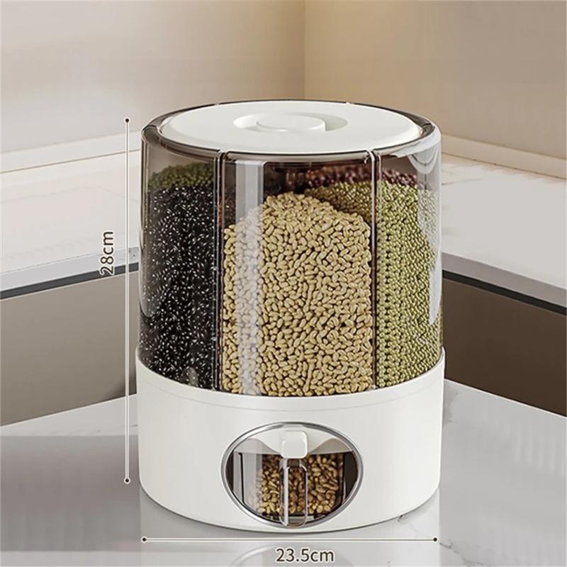 Household Grains Storage Rotary Rice Bucket Insect-proof and Moisture-proof Rice Storage Tank Household Sealed Rice Storage Box