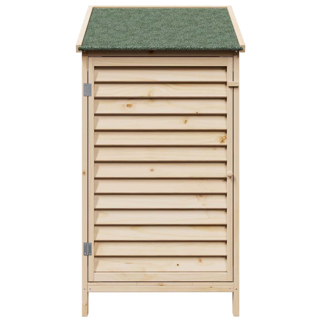 Garden Shed Natural 59 x 56 x 113.5 cm Solid Spruce Wood