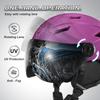 Odoland Ski Helmet with Snowboard OTG Glasses Includes Size Small Visor, Helmet, Compatible, Goggles, Dial-in Control, Men's, Women's, Adult, Purple,