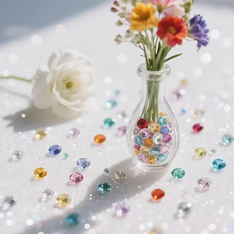 WTEMPO Random Color Artificial Diamond Kit for Vase Fillers Wedding Supplies Craft Making Bridal Party Decorations Home Decoration Vase Filler