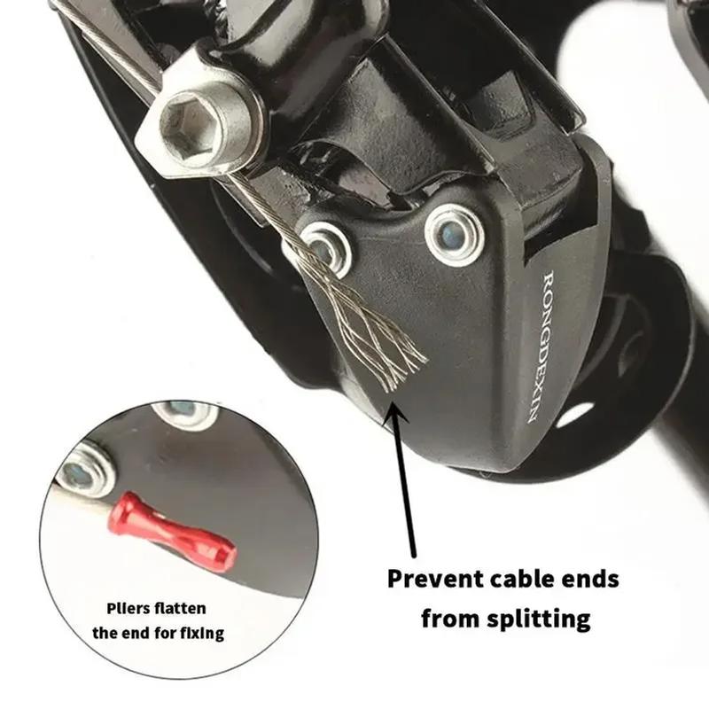 Bicycle Cable End Caps Aluminum Alloy Bike Brake Shifter Cable Tips Wire End Cap Multiple Colors Bike Line Core Caps