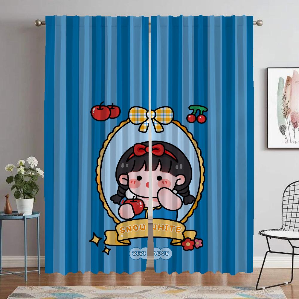 

Милые шторы для девочек, домашний интерьер, шторы для гостиной, затемняющие шторы, тюль для спальни, украшение на Хэллоуин, перегородка W60xH90cmx2pcs-CL