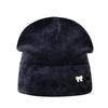 Velvet Warm Ear Protection Women's Knit Hat - Trendy Thick Winter Pullover, Solid Color
