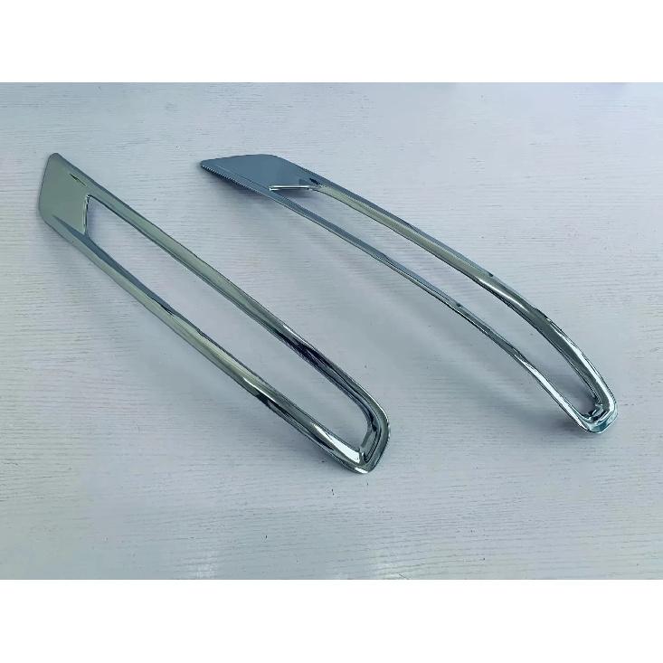 For Mitsubishi Outlander   Rear Trunk Pedal Bumper Lower Decoration Strip Tail Foglight Frame Cover Trim Car Accessories