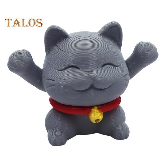 3D Printed Cat Ornament Retractable Kitten Figurine Desktop Pet Cat Fidget Toy for Stress Relief Home Office Shelf Desk