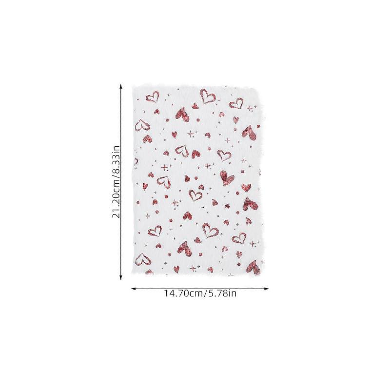 Heart Design Valentines Plush Notebook for Writing and Planning
