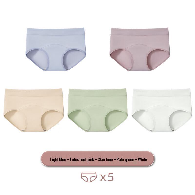 Yalu Women s Mid-Waist Briefs 5-Pack M