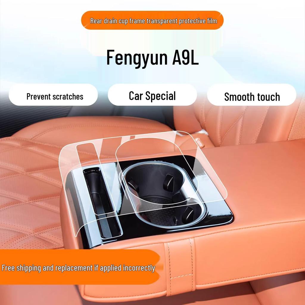 Chery Fengyun A9L Orta Konsol ve Navigasyon Ekranı Temperli Cam Filmi Arka Kol Dayama B Sütunu Modifikasyonları ile