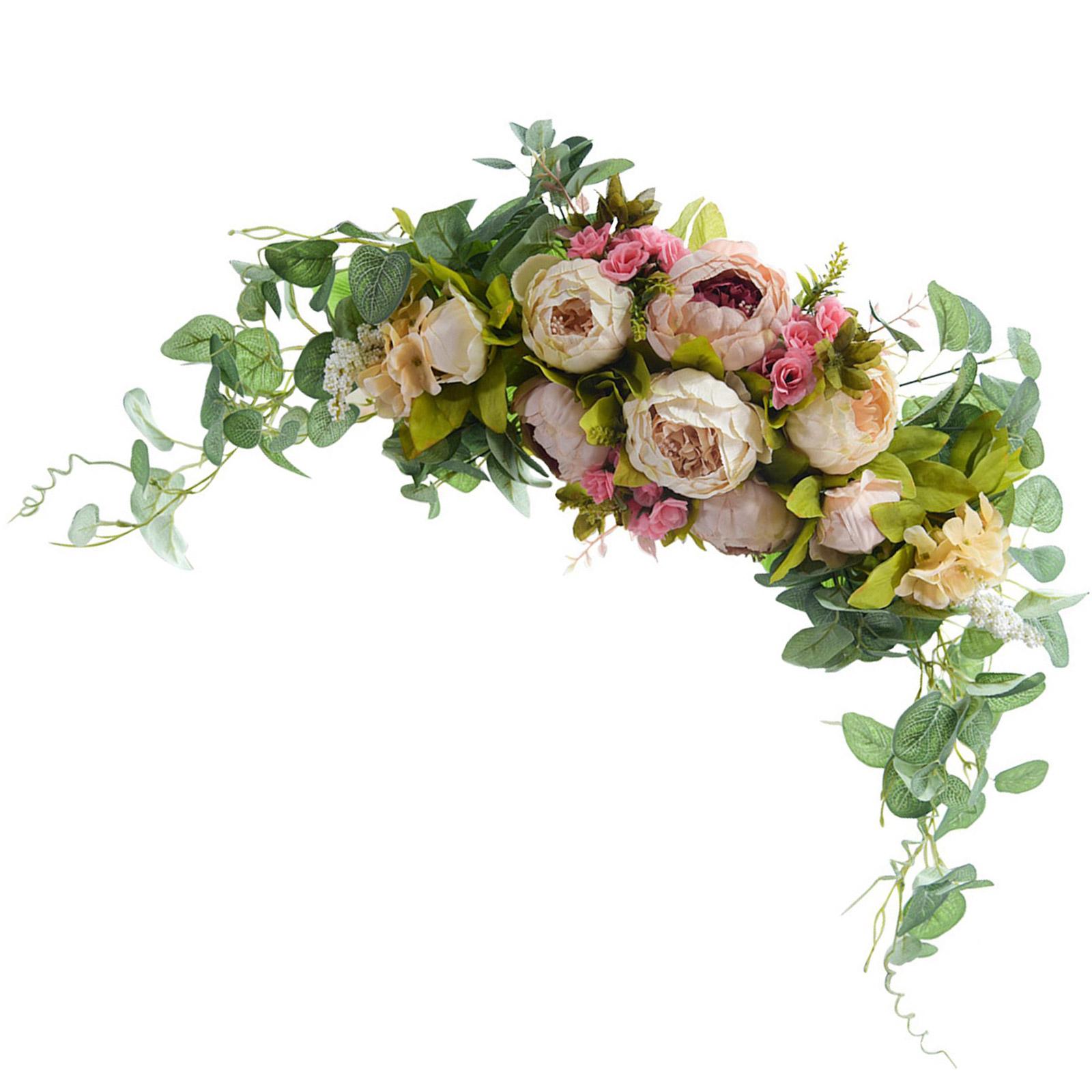 

Искусственная цветочная гирлянда для фона свадебного приема, украшение стола для вечеринки, свадебный приветственный знак, цветочная композиция 3