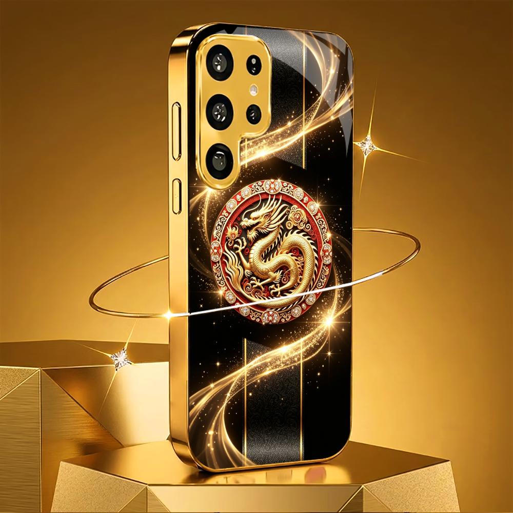 Light Line Dragon Totem phone case s26 ultra case s25 ultra case glass for Samsung Galaxy S26 S25 S24 S23 S22 FE Ultra Plus