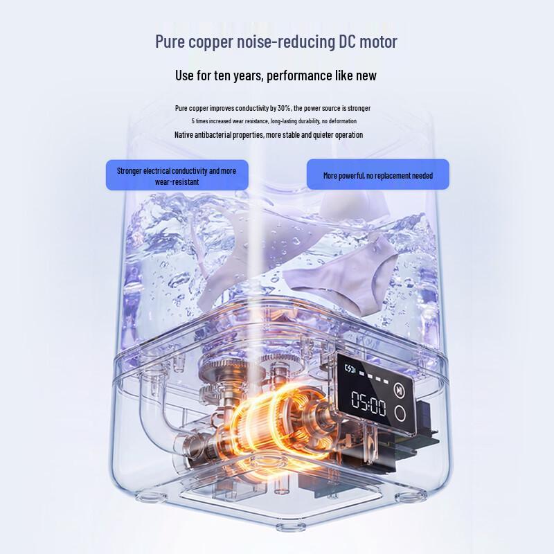 Portable Mini Underwear & Sock Washing Machine CN plug (adapter included)