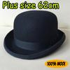 Grote Maat 100% Vilt Tophoed voor Mannen Formele Fedora voor Vrouwen Halloween Bolhoed Herenhoed Trilby Tovenaarsmuts 54-62cm