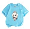 Kids Boys Girls Crew Neck Short Sleeve 100% Cotton T-Shirt, Cute Anime Chibi Character Printed Casual Soft Breathable Summer Tee for Daily Wear Outdoo