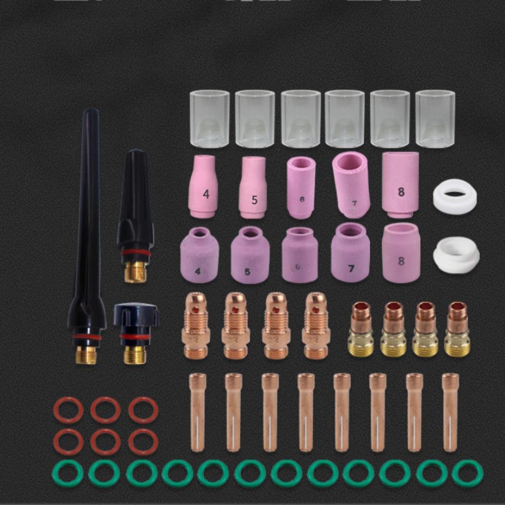 Professional 55pcs Welding Torch Accessories Kit with Copper Electrode for Argon Welding Tools Practical and Design