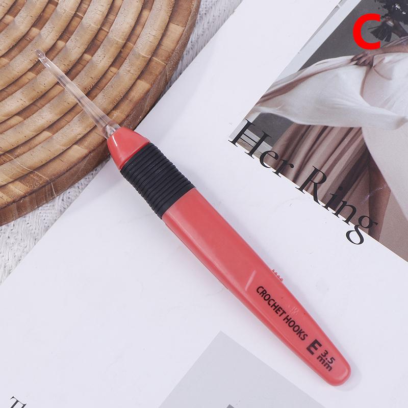 

1 шт. светодиодные крючки для вязания крючком светящиеся крючки для вязания спицы иглы для вязания крючком ковровый крючок DIY ткачество швейные принадлежности 3.5mm