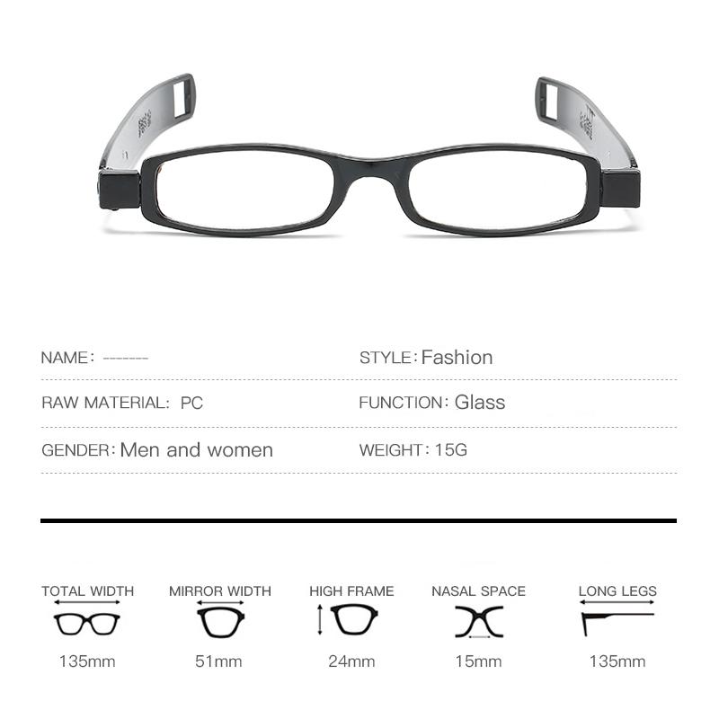 Men Women Folding Ultra-Light Pc Reading Glasses 360 Degree Rotation Fashion Eyeglasses Office Computer Presbyopia Glasses