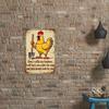 Funny Sarcastic Metal Wall Sign - Don't Ruffle My Feathers I Will Bury You - Vintage Aluminum Plaque 12x8 Inch Rustic Man Cave Decor