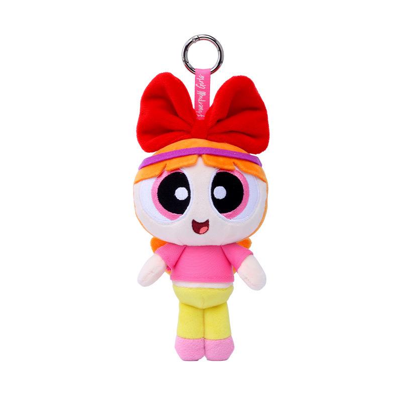 Powerpuff Girls Trendy Plush Keychain Pendant: Bubble Doll Backpack Decoration Default