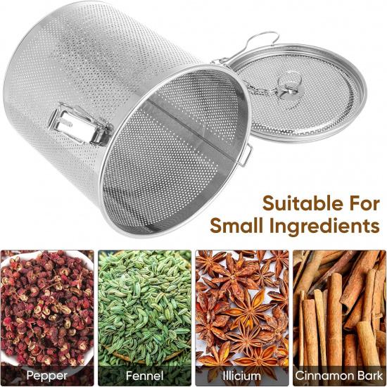 Hemoton Edelstahl Gewürzsieb Teekugel Filter Suppengewürze Trennkorb Loser Teefilter für Zuhause Restaurant Küche (6.3