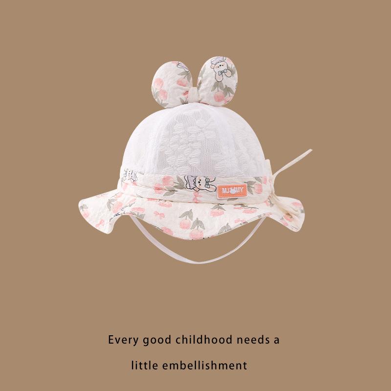 Infant and Toddler Fisherman Hat Spring and Summer Cute Baby Girl Hat Girl Super Cute Sun Protection Pot Hat