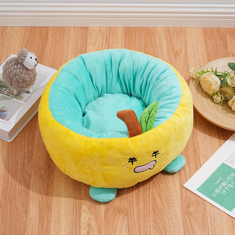 Pet Circular Nest Removable and Washable Plush Cat Nest Warm Pet Supplies Dog Bed Mat Cooling Pet Bed