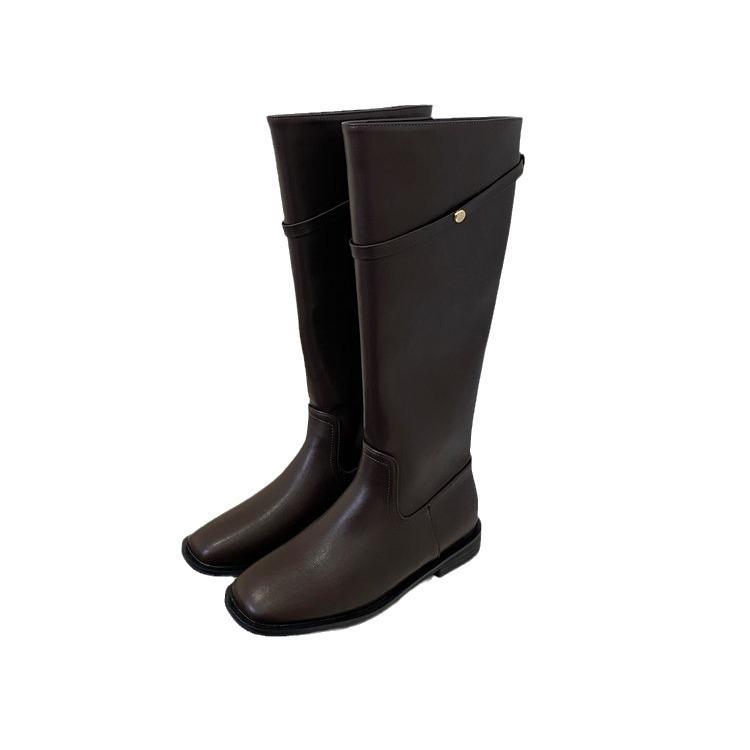 Высокие сапоги женские сапоги осень и зима большой окружности ствола ретро маленькая — фото 6