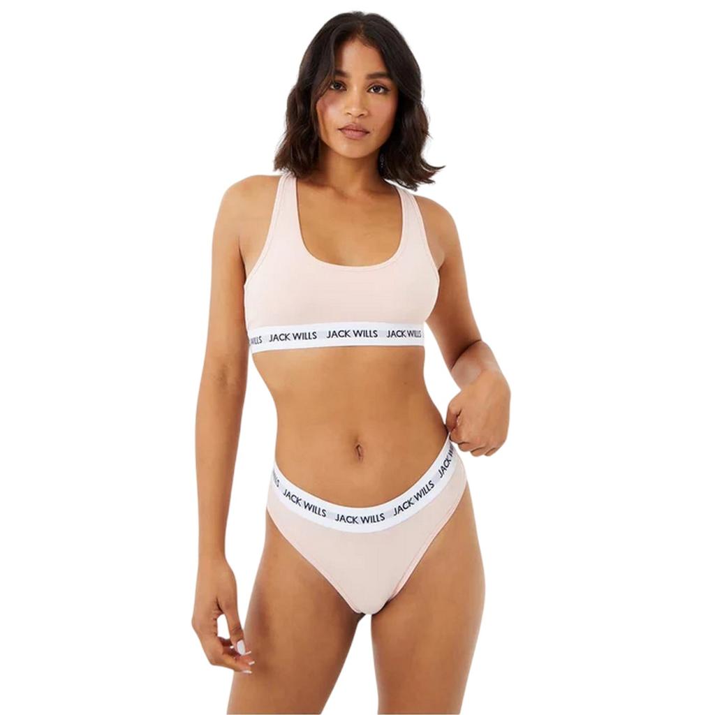 Jack Wills Womens/Ladies Dibsdall Cotton Jersey Bralette (Pack of 2)