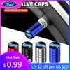 Naklejka Samochodowa Ford 4szt Emblematy Samochodowe Pokrowce na Wentylki Kół Samochodu Akcesoria Samochodowe Do Ford Fiesta Focus mk2 mk3 Ranger Mondeo