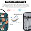 Insulated Lunch Bags Tropical Floral Lunch Bag Leaf School Lunch Box For Women Waterproof Insulated Cooler Bag Christmas Gift