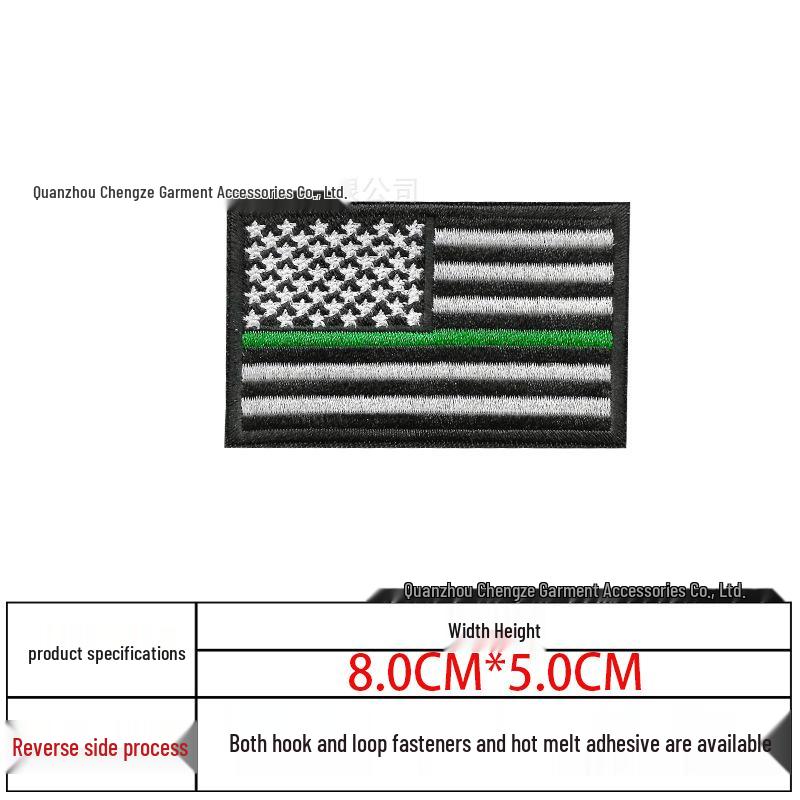 Embroidered Velcro US Flag Patch - Multicolor Stars and Stripes (Left & Right)