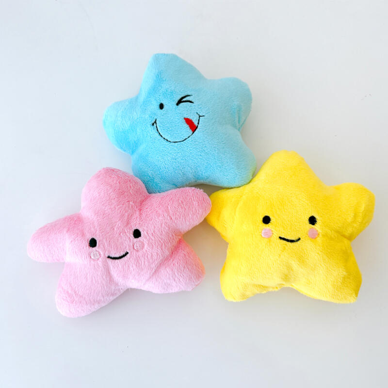 

Star-Shaped Squeaky Plush Toy Set of 3 (PPT001)