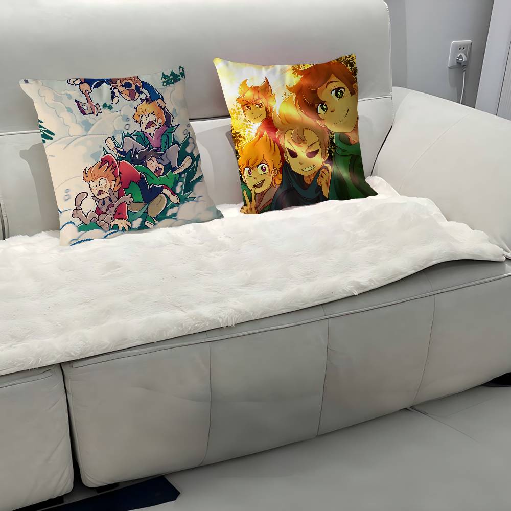 Animated E-Eddsworld Pillow Case Removable Washable Cushion Cover – All-Season Soft Linen