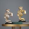 Nordic creative ornaments modern minimalist style character sculpture resin crafts couple kiss wedding gift home decoration