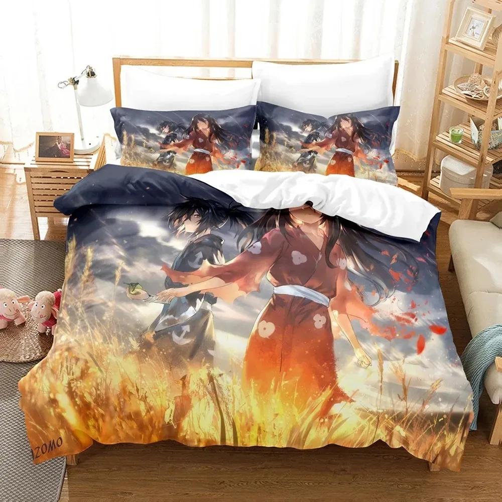 3D Print Anime Dororo Bedding Sets with Pillowcase Twin Full Queen King Size Duvet Cover Set for Adult Boys Girls