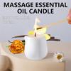 1pc Amber Vanilla Massage Essential Oil Candle, Coconut Wax, Heating, Body Open Back SPA Romantic Holder Home Decor Valentines
