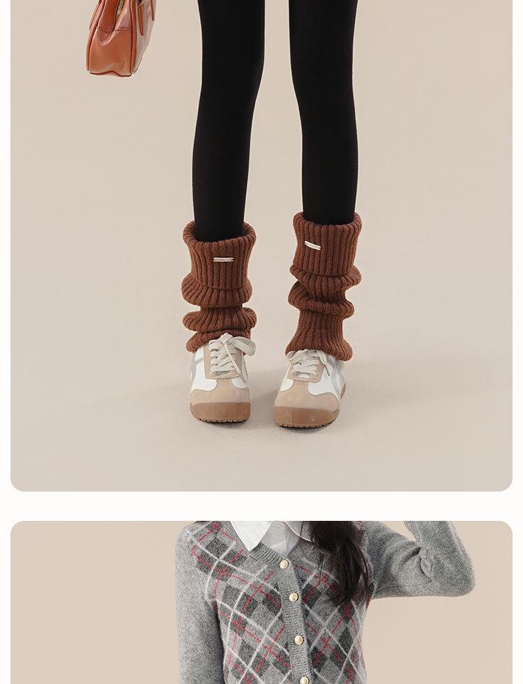 Ao Han Women's Grey Vertical Stripe Leggings for Autumn/Winter - Thick, Velvet-Lined, Hip-Lifting, Abdomen-Slimming Pantyhose