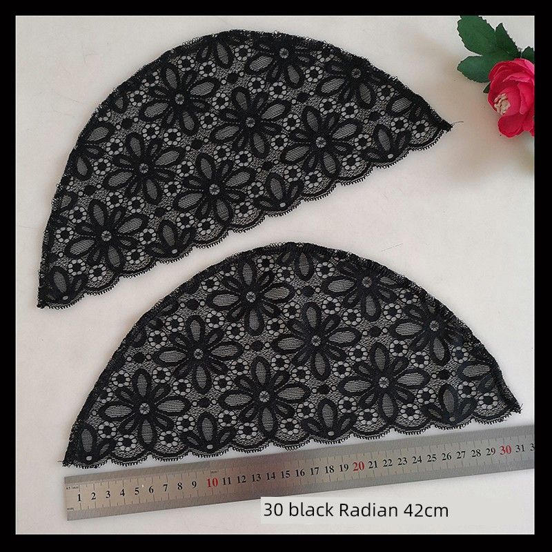 

Лоскутное покрытие Нарукавник Ручная строчка Слинг Полурукав Пурпурно-красное кружево Без рукавов Полуфабрикат Рукава Скрытие рук Black 30 small size Radian 42cm pair