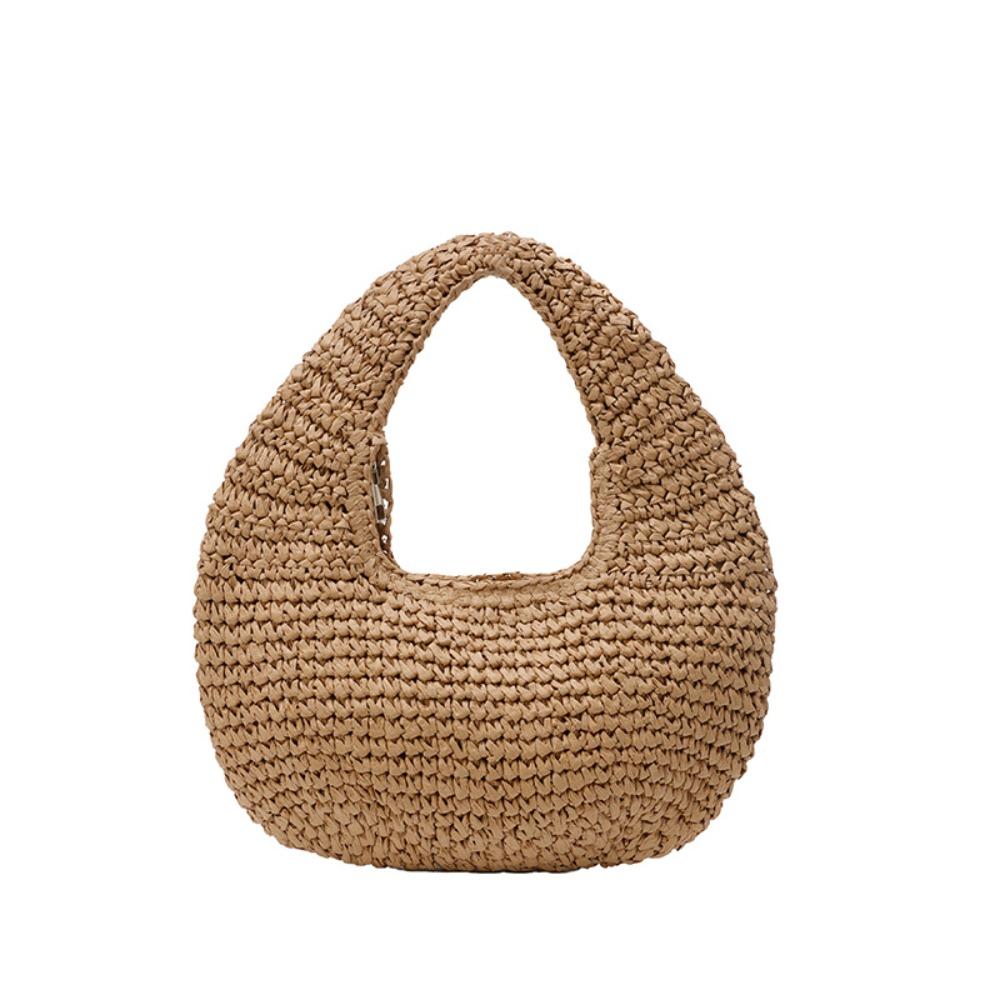 

Clutch Purse Lafite Straw Bag Handmade Grass Woven Bag Leisure Weave Tote Bag Beach хаки