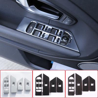 4pcs For Land Rover Range Rover Evoque 2012-2018 Car Window Lift Switch Button Control Panel Frame Cover Trim Interior Accessory